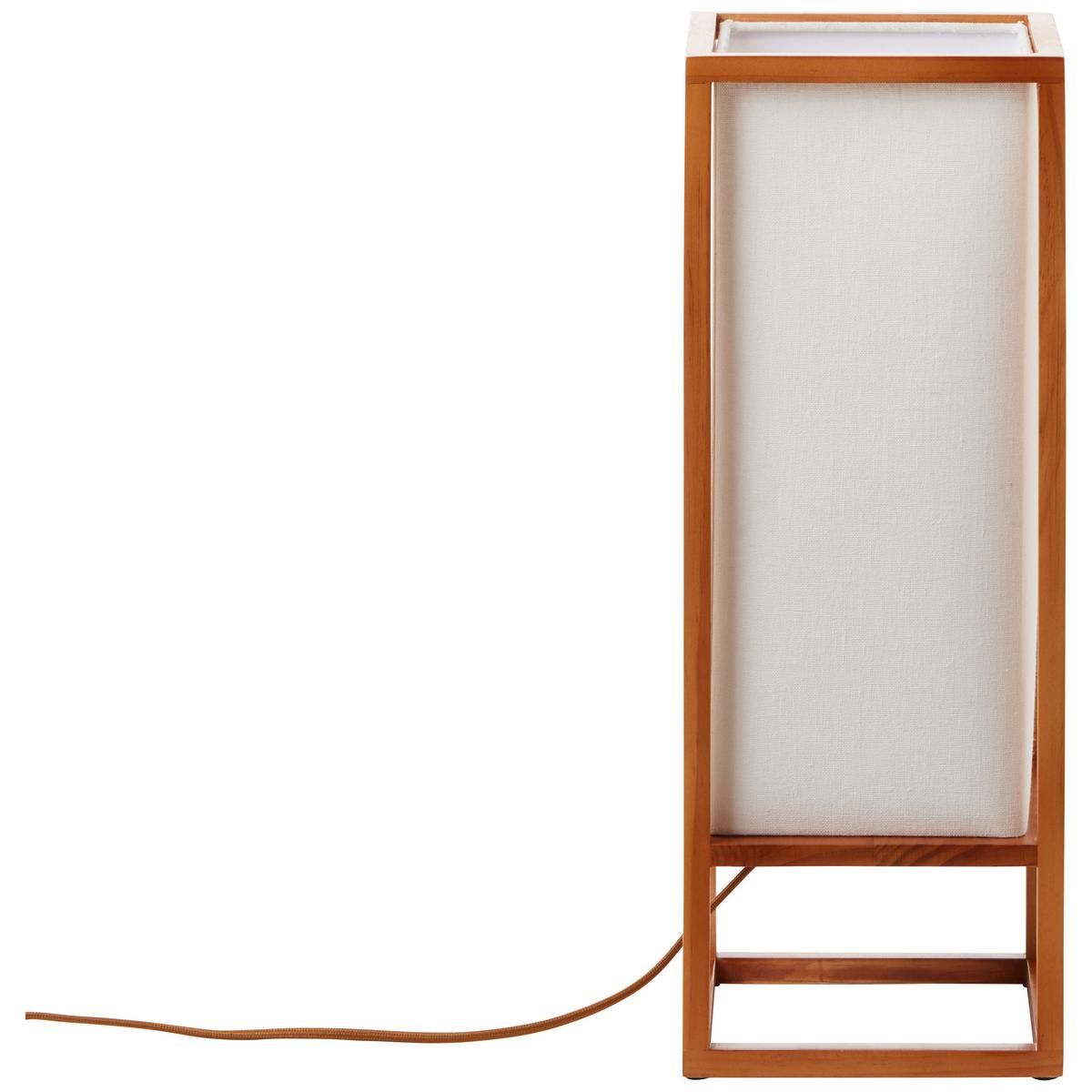 Tischleuchte Seaside in Naturfarben/Weiß max.40 Watt - Naturfarben/Weiß, Natur, Holz/Textil (53/20/20cm) - Brilliant