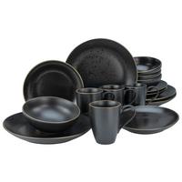 Kombiservice Industrial in Schwarz, 16-teilig - Schwarz, KONVENTIONELL, Keramik (34/31/33cm) - Creatable