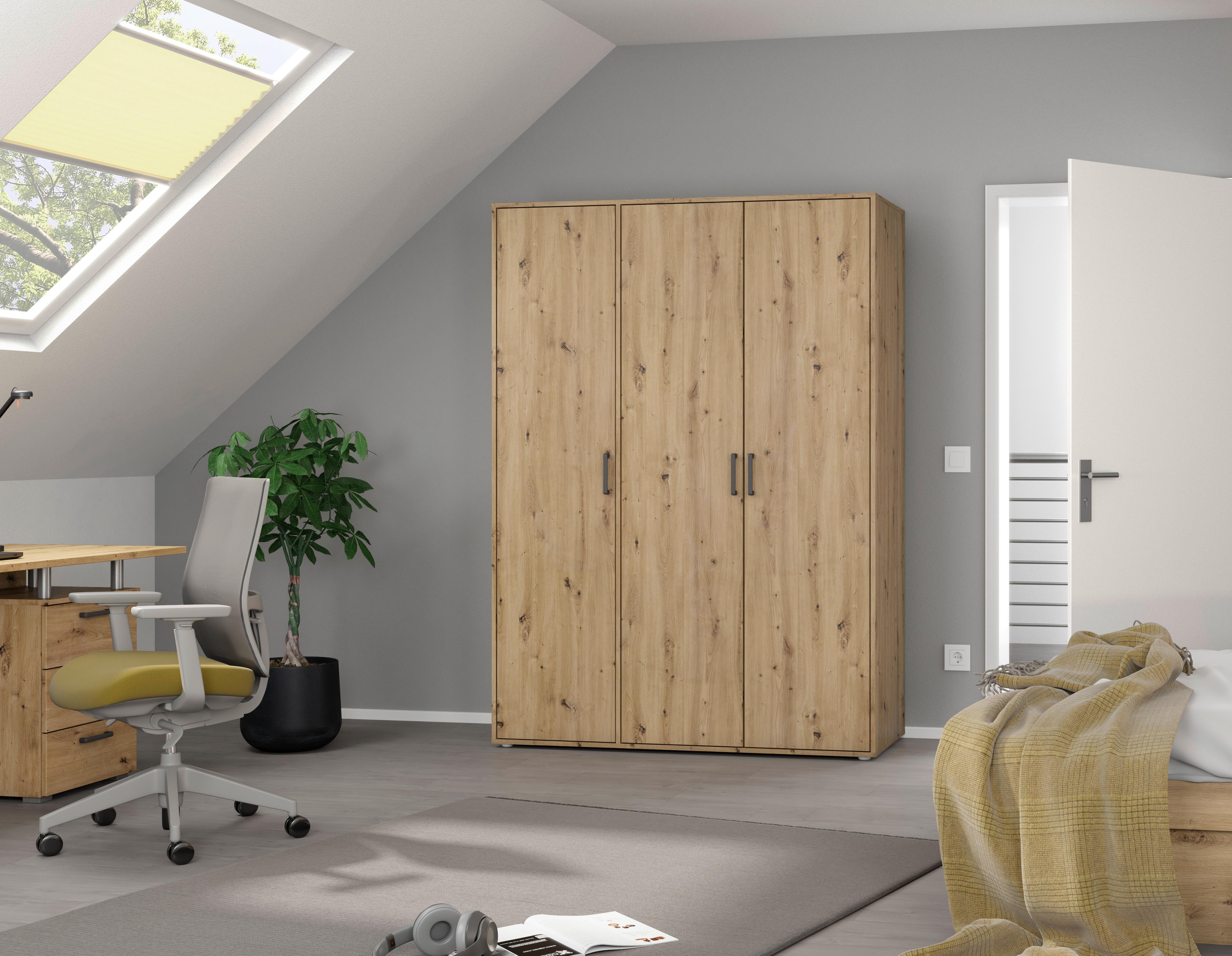 DULAP  USI ROTATIVE VOYAGER - stejar Artisan, Modern, material pe bază de lemn (140/194/53cm) - Modern Living