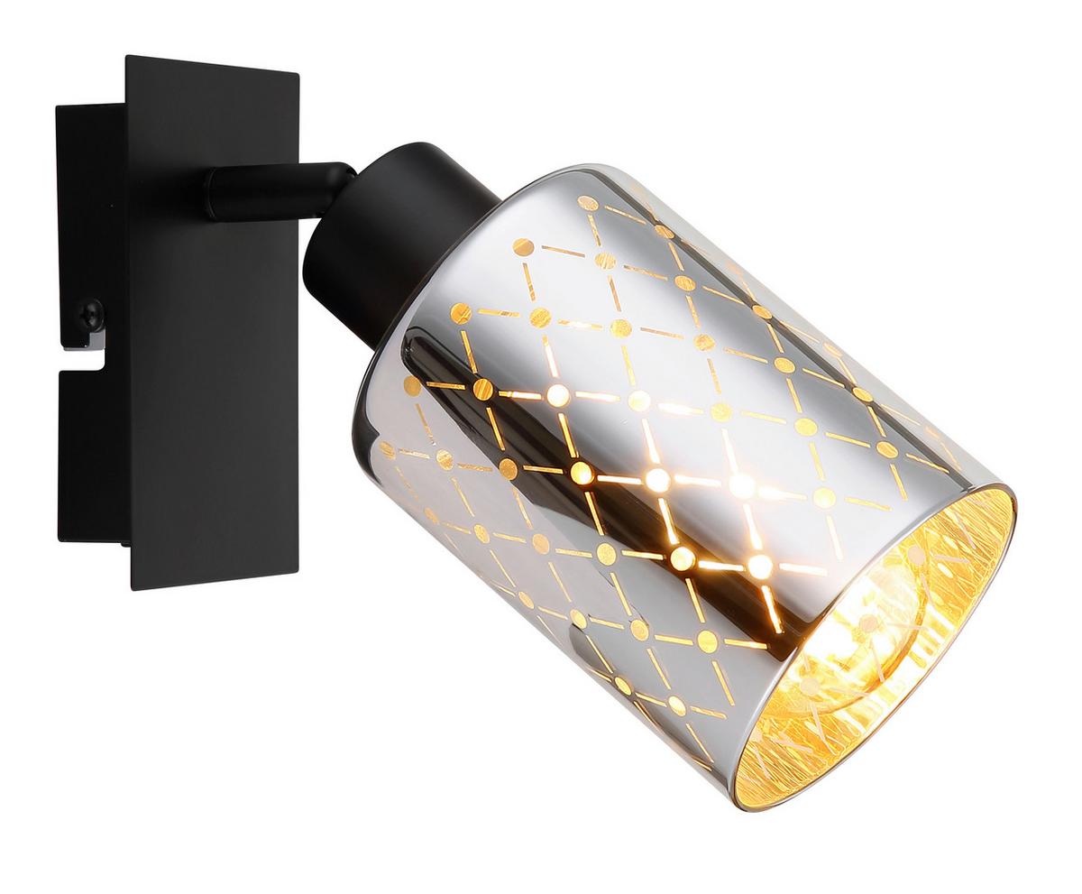 STRAHLER 54316-1  ALONSO - Klar/Chromfarben, Basics, Glas/Metall (8/16,5/20cm) - Globo