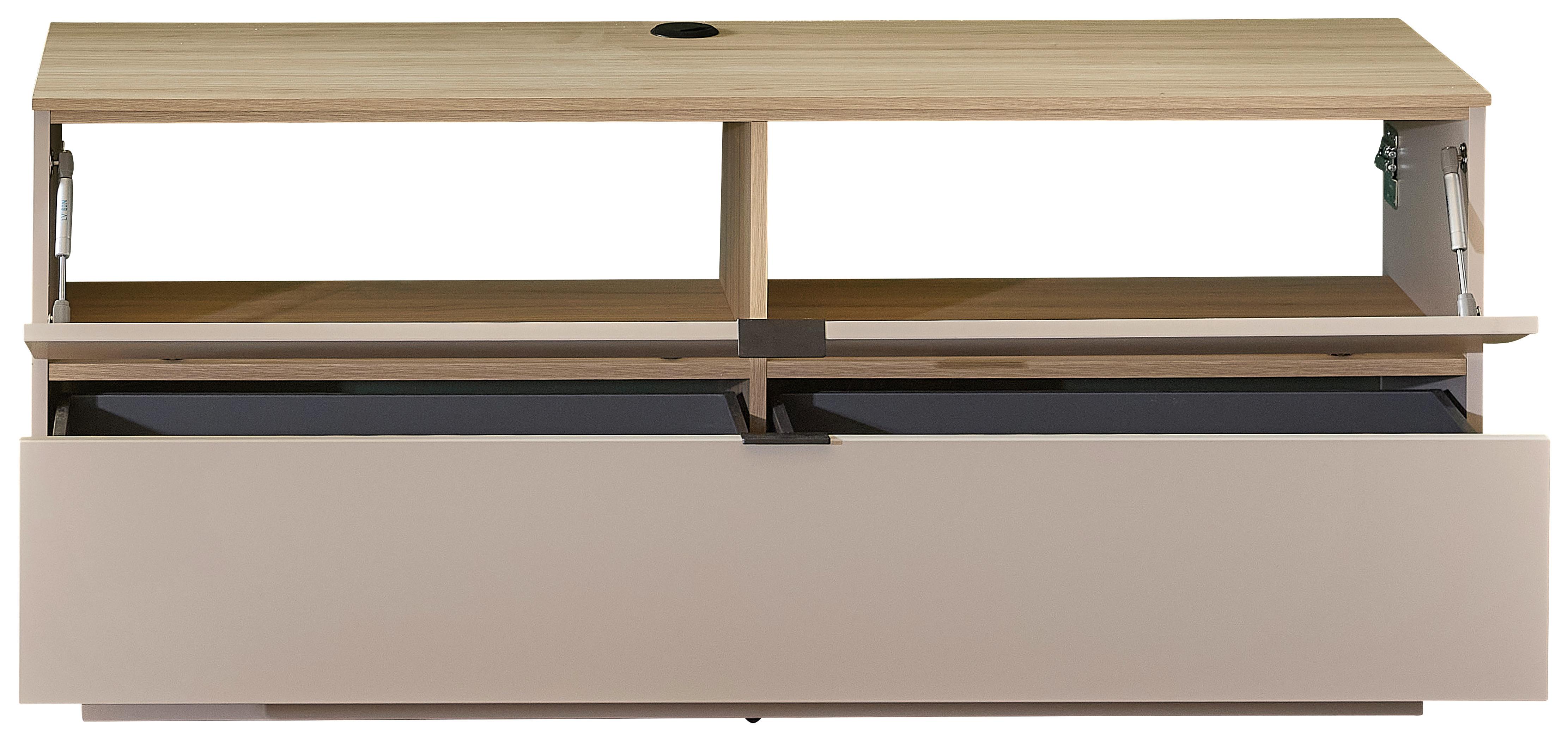 TV-Element Memphis Eichefarben/Kaschmir - Kaschmir/Eichefarben, MODERN, Holzwerkstoff/Metall (140/51/44cm) - Premium Living