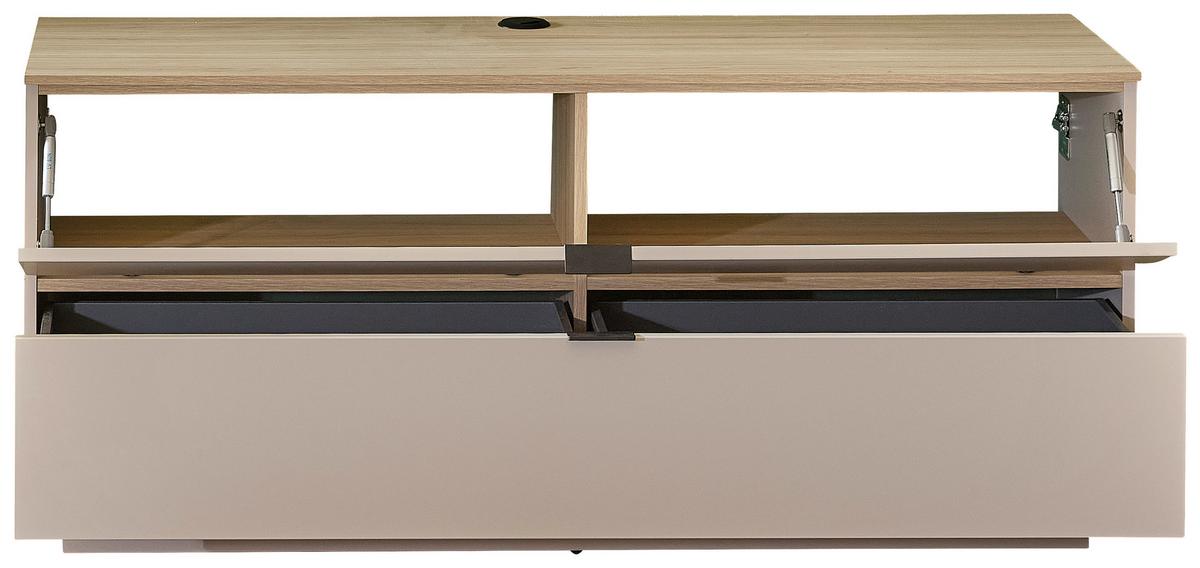 TV-Element Memphis Eichefarben/Kaschmir - Kaschmir/Eichefarben, MODERN, Holzwerkstoff/Metall (140/51/44cm) - Premium Living