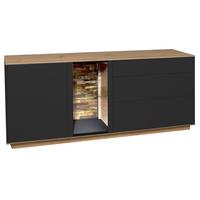 TV-Element Halvar Anthrazit/Eiche Artisan - Anthrazit/Eiche Artisan, MODERN, Glas/Holz (169/71/42cm) - Premium Living