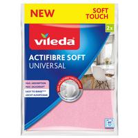 Allzwecktuch Vileda Actifaser Soft Rosa - Rosa, Basics, Textil (27/32/0,1cm) - Vileda
