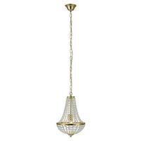 Kronleuchter Gränsö max. 60 Watt - Klar/Goldfarben, Basics, Glas/Metall (30/30/40cm) - Markslöjd