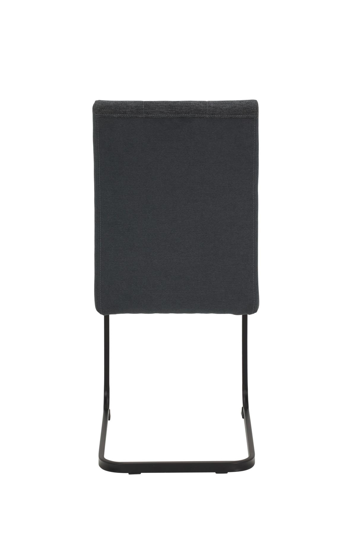 SCHWINGSTUHL-SET LINN S 4ER-SET - Anthrazit/Schwarz, MODERN, Textil/Metall (43/92/52cm) - MID.YOU