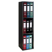Etajeră Pentru Documente Offas - negru, Design, material pe bază de lemn (34/115/29cm) - MID.YOU