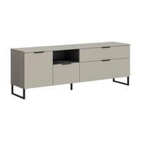 Nizka Omarica Noida, Kašmir, Črna - kašmir/črna, Design, kovina/leseni material (185/64/41cm) - Livetastic