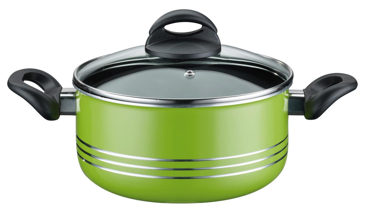 Set Posod Milano Green, 4-Delni - svetlo zelena, Basics, kovina - GSW