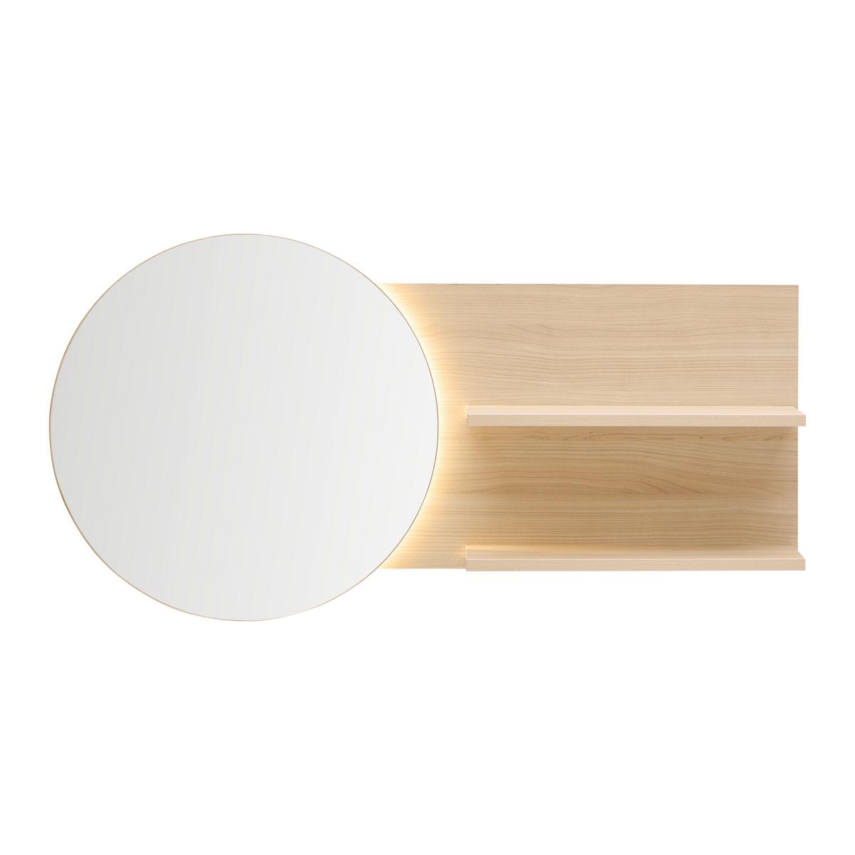 Leuchtspiegel Pisa Eichefarben ca. 133x70x17cm - Eichefarben, MODERN, Holzwerkstoff (133/70/17cm) - Mömax