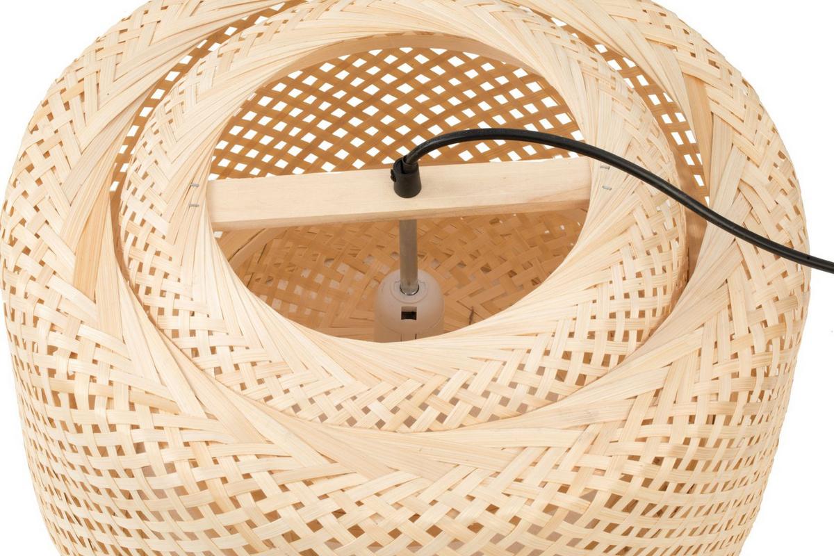 LAMPA WISZĄCA TWIST *SBM* - kolor naturalny, Lifestyle, drewno (40/150cm) - Marama