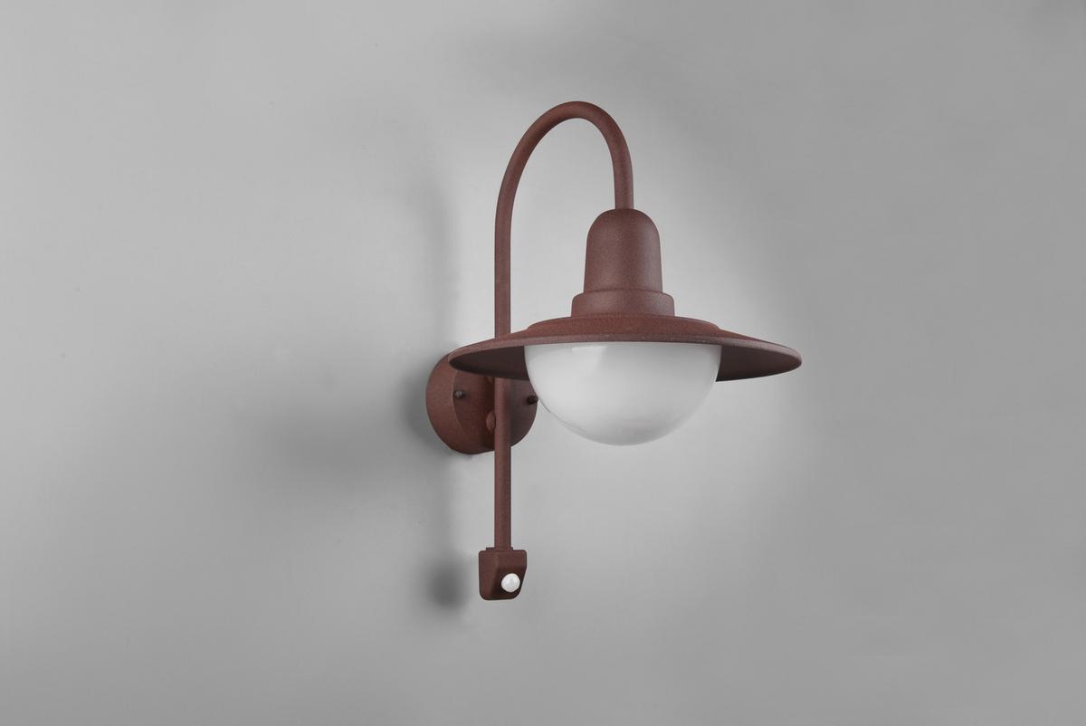 Außenwandleuchte Norman Weiß/Rostfarben max. 40 Watt - Rostfarben/Weiß, KONVENTIONELL, Glas/Metall (30/45,5/38cm) - Trio Leuchten