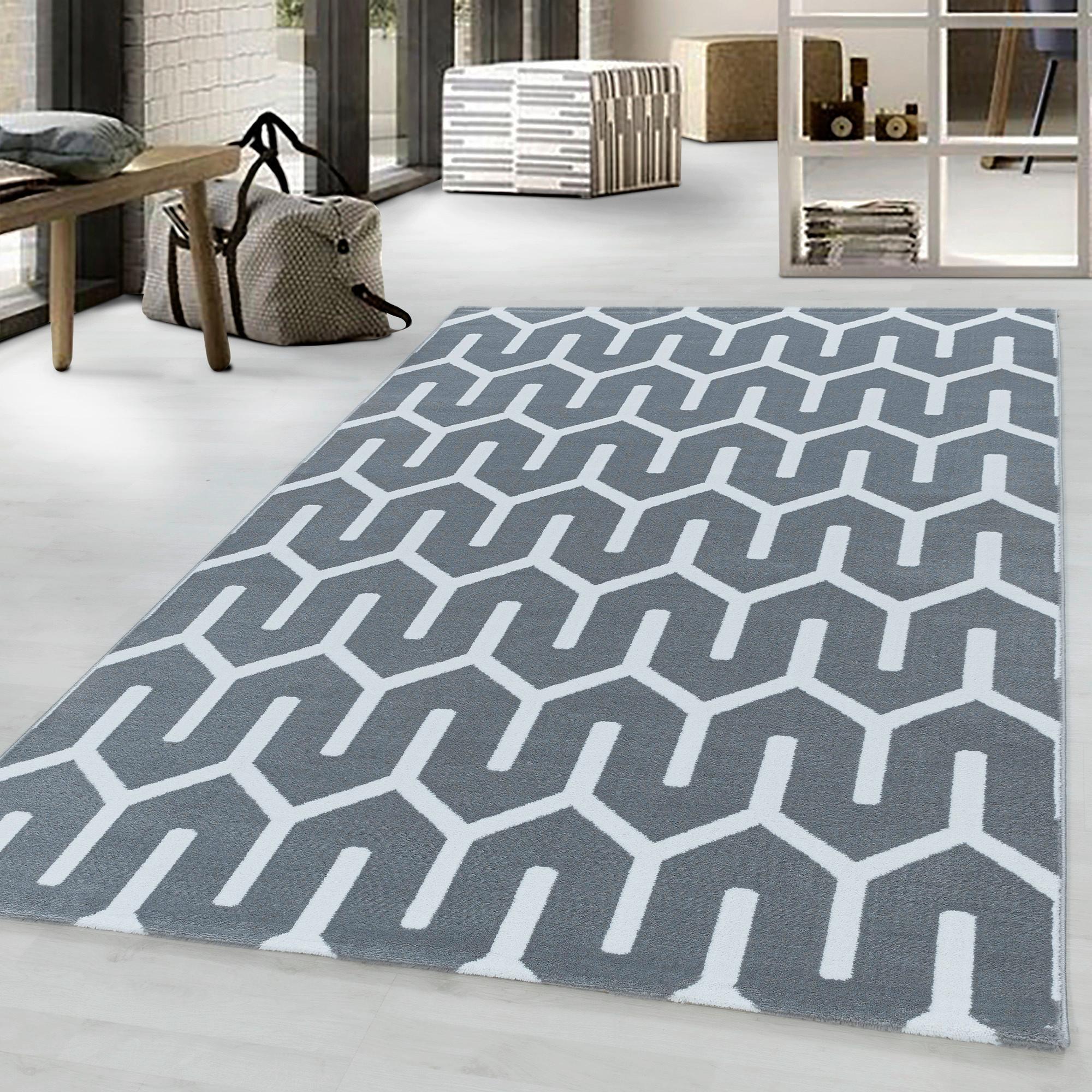 Webteppich Costa Grau ca. 80x150cm - Grau, Design, Textil (80/150cm)