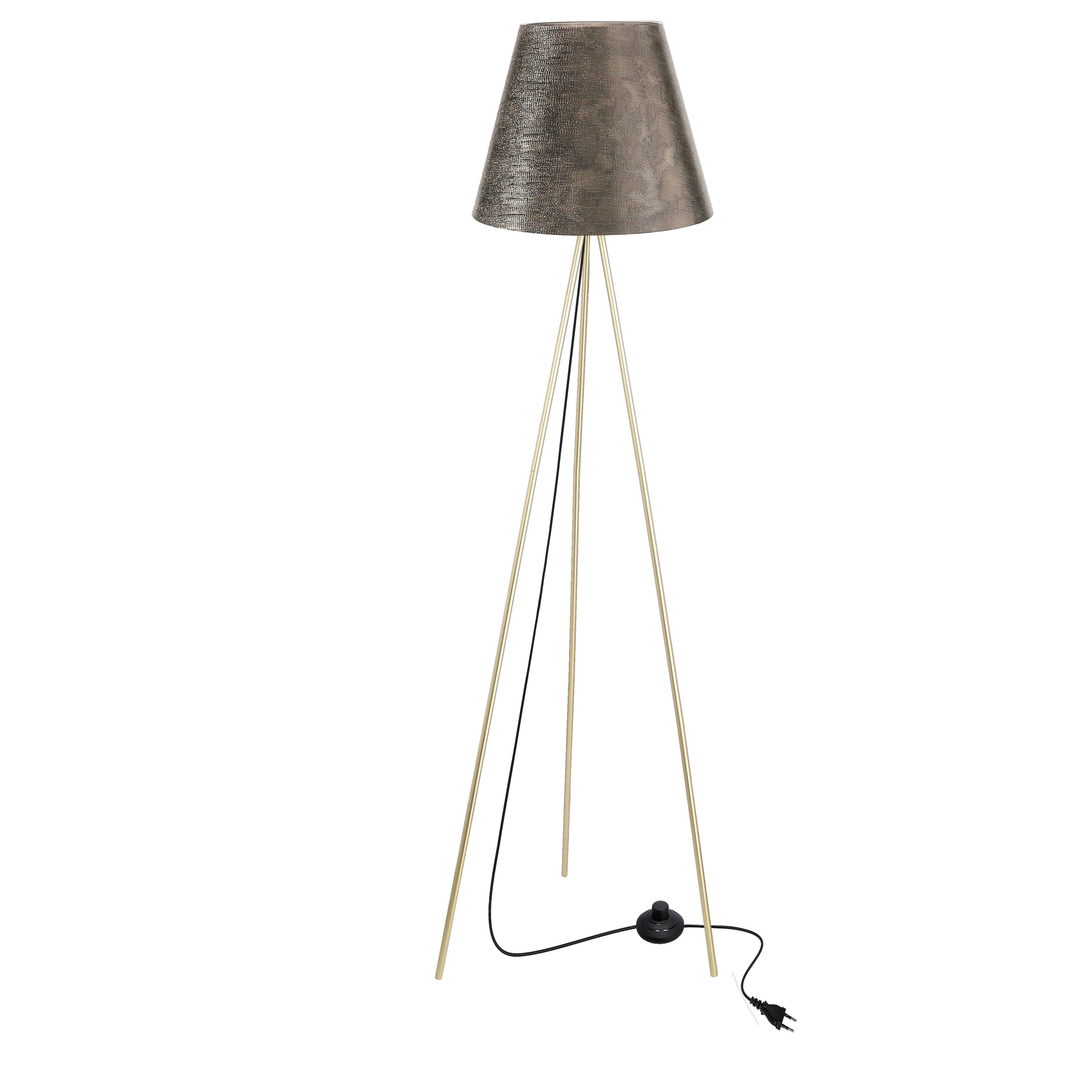 Podna Svjetiljka Platino - zlatne boje, Konvencionalno, metal/plastika (48/48/150cm)