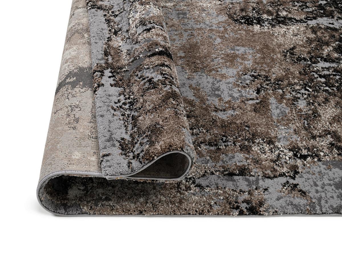 Webteppich Timeline Quantum Braun/Beige ca. 65x130cm - Beige/Braun, Design, Textil (65/130cm) - Novel