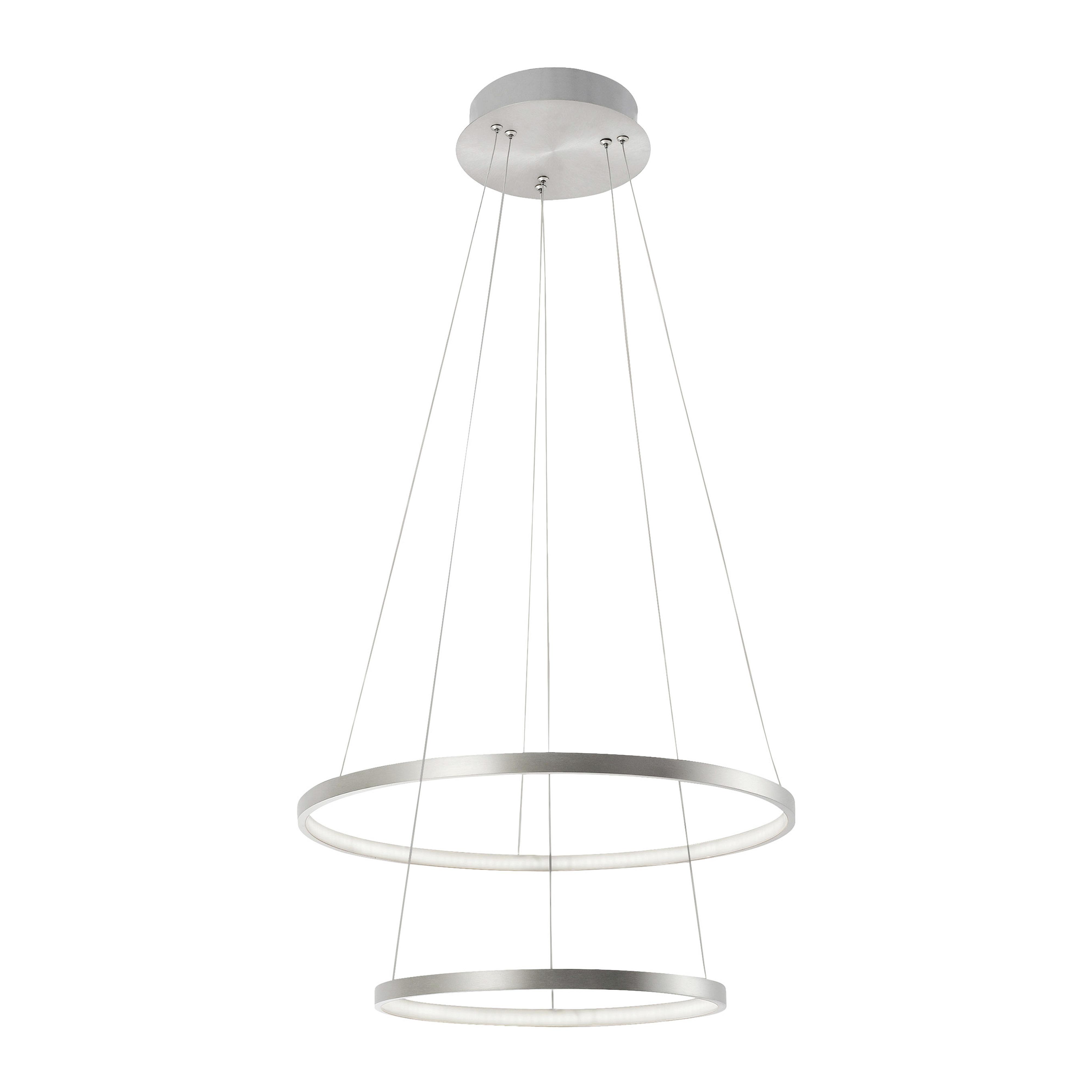 Viseča Led-svetilka Lolasmart-Circle - srebrna, kovina/umetna masa (52/52/120cm)