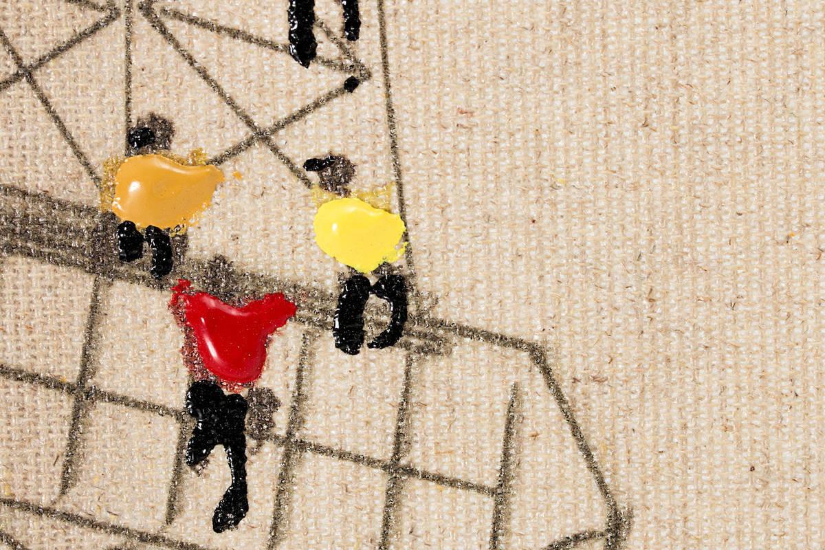 ÖLGEMÄLDE ÖL-WANDBILD TRIP TO PARIS - Multicolor, Trend, Holz/Kunststoff (80/80cm) - Kayoom