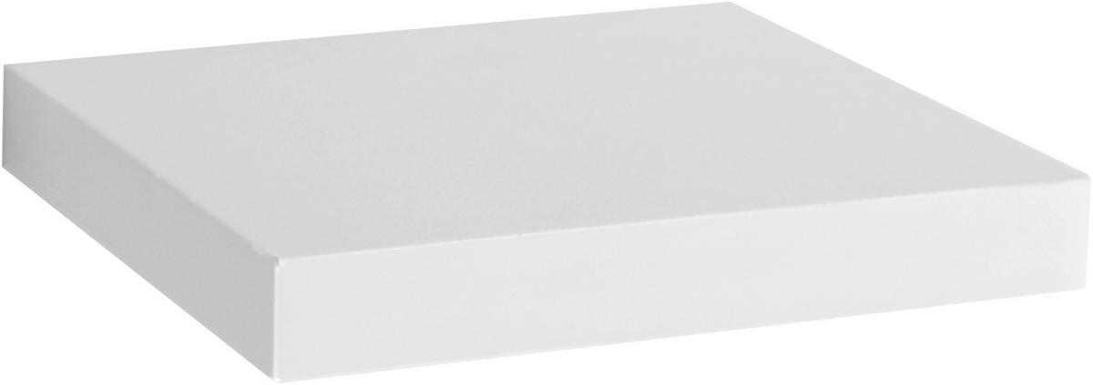 Poliță de perete Simple - alb, Modern, material pe bază de lemn (23,5/3,8/23,5cm) - Modern Living