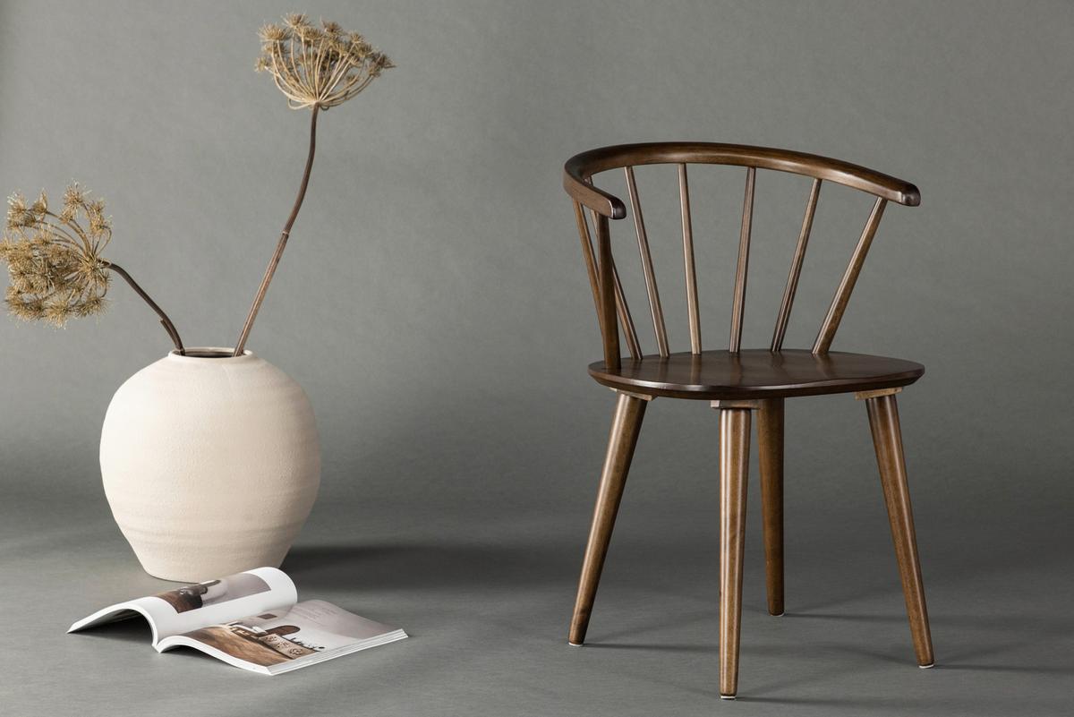 STUHL-SET BOBBY - Mokka, Design, Holz (55/75/53cm) - Livetastic