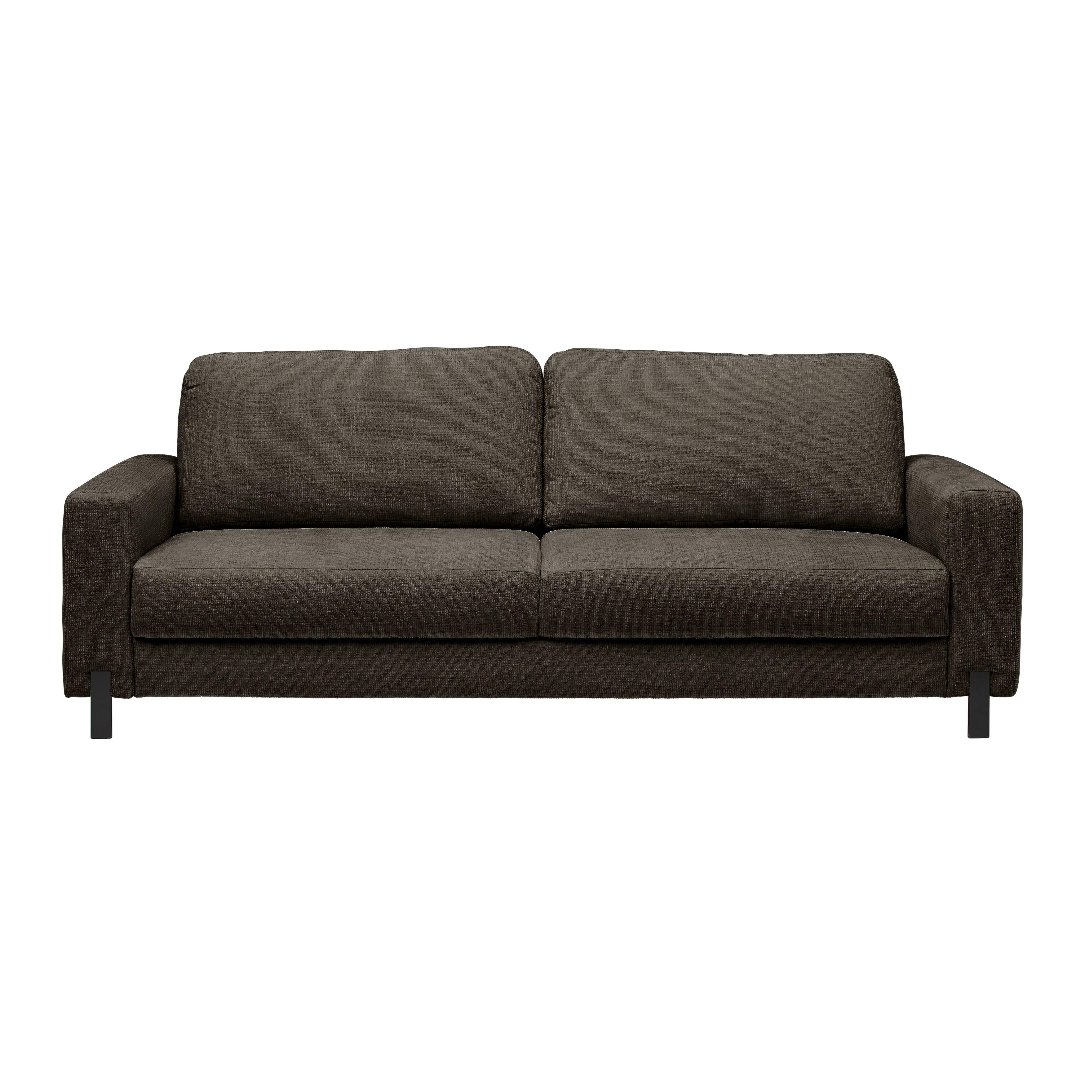 3-Sitzer-Sofa Piega Anthrazit - Anthrazit/Schwarz, MODERN, Textil/Metall (230/66-87/96cm) - Mömax