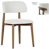 KRZESŁO FLOYD - beżowy/kolor orzechowy, Modern, drewno/tkanina (49/79/51cm) - Livetastic