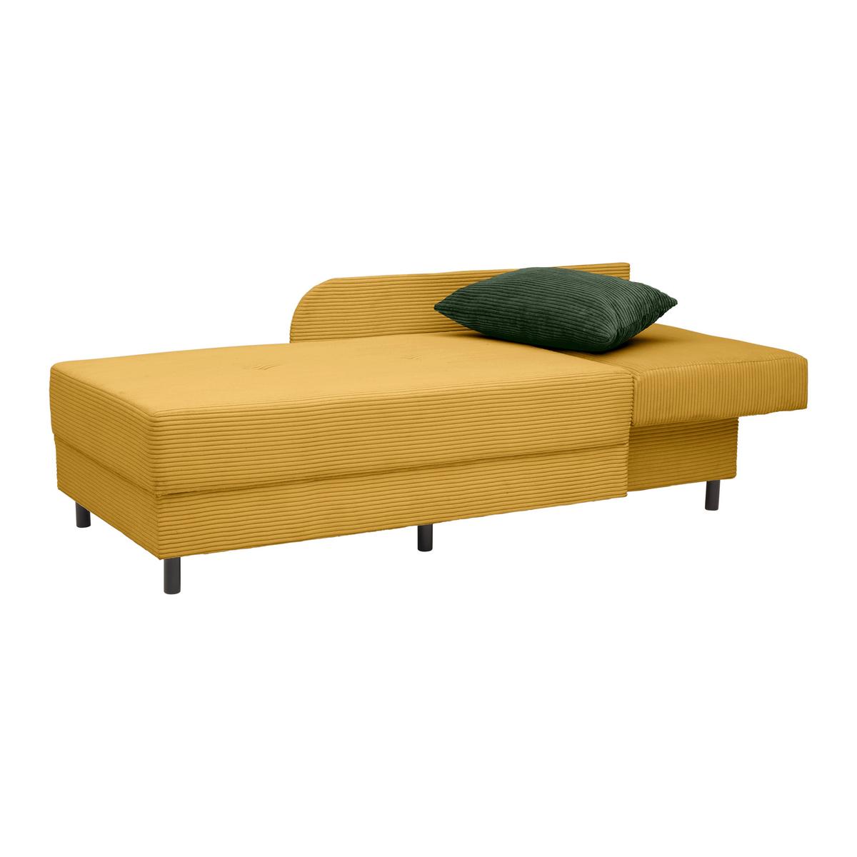 Liege Nova Senfgelb - Senfgelb/Schwarz, MODERN, Holz/Textil (145/62/85cm) - Mömax