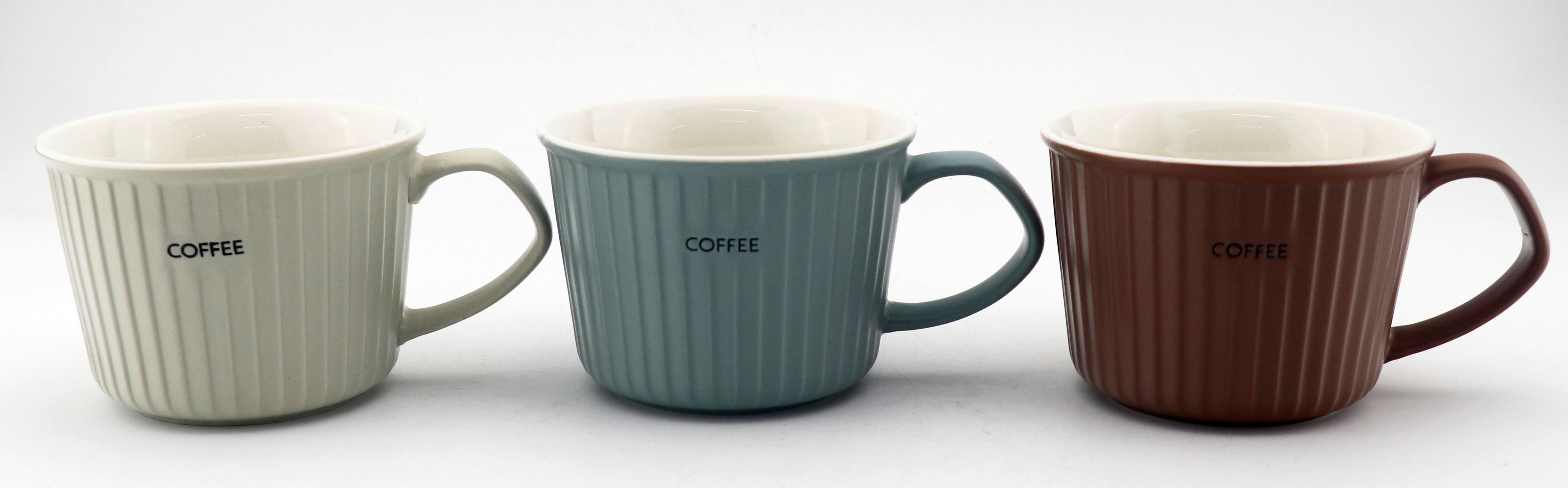 Šalica Malvin, 470ml - sivo-bijela/pastelno plava, Konvencionalno, keramika (12.1/8.5cm) - Mömax