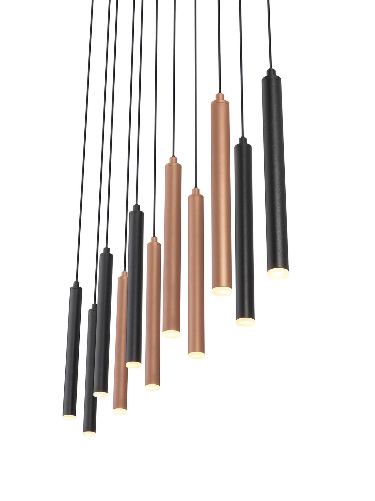 LAMPA WISZĄCA LED CALINA MR32161132 - czarny/biały, Design, tworzywo sztuczne/metal (115/15/150cm) - Musterring