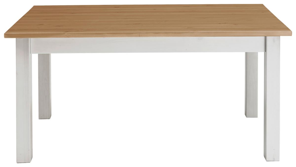 STÓŁ DO JADALNI BOSTON - biały/kolor ługowy, Romantik / Landhaus, drewno (120/78/78cm) - Boxxx