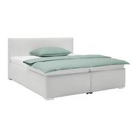 Tapecirani Krevet Lesia - bijela/boje pijeska, Konvencionalno, drvo/tekstil (200/200cm) - Modern Living