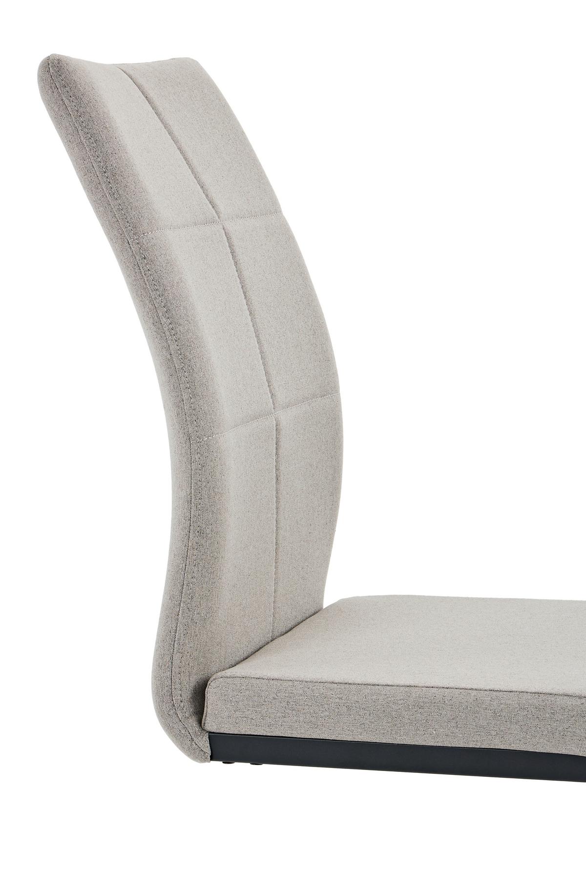 SCHWINGSTUHL-SET TURIN S 4ER-SET - Schlammfarben/Schwarz, MODERN, Textil/Metall (43/98/60cm) - MID.YOU