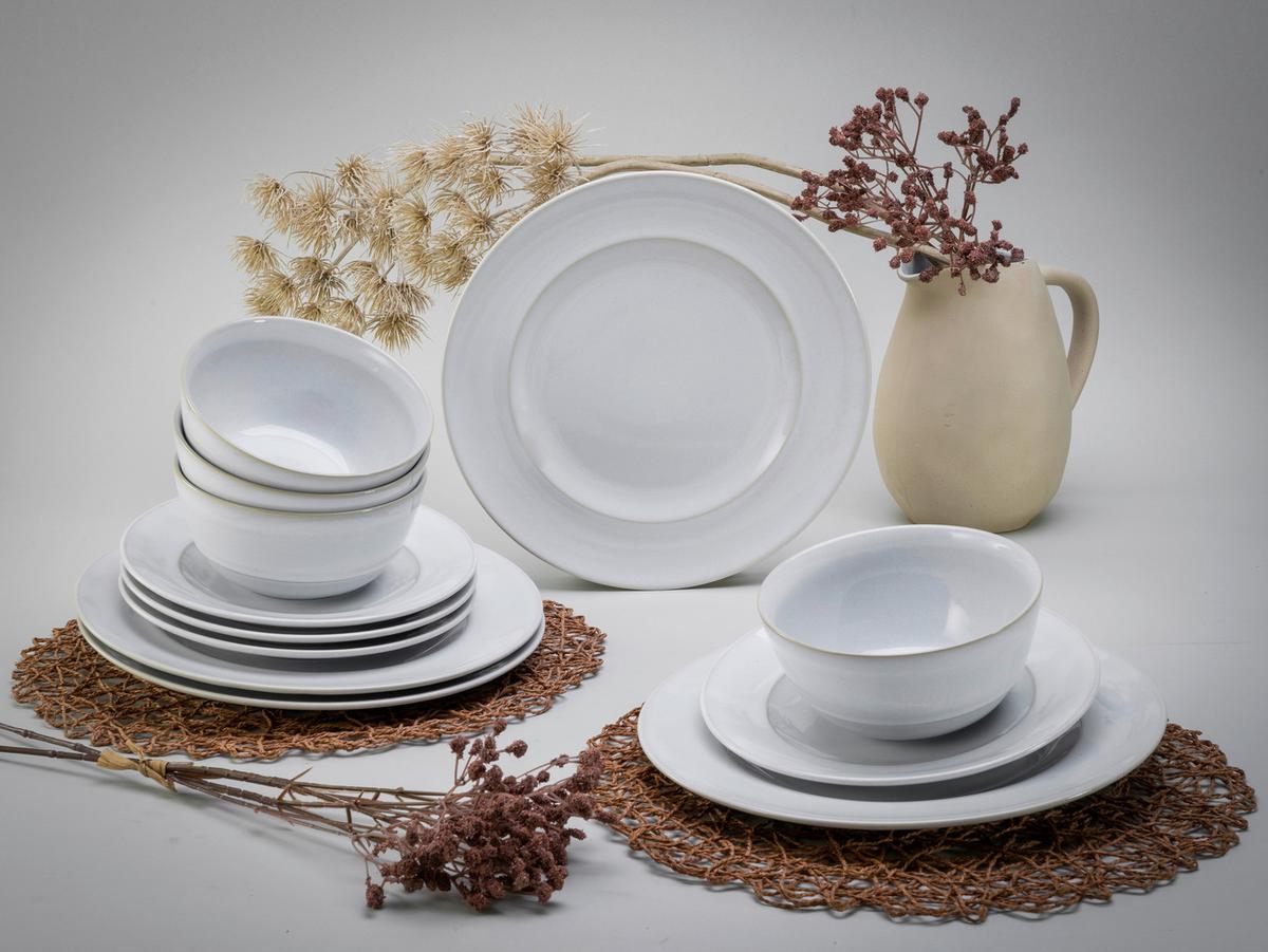 Kombiservice 23670, 12-teilig - Weiß, Basics, Keramik - Creatable