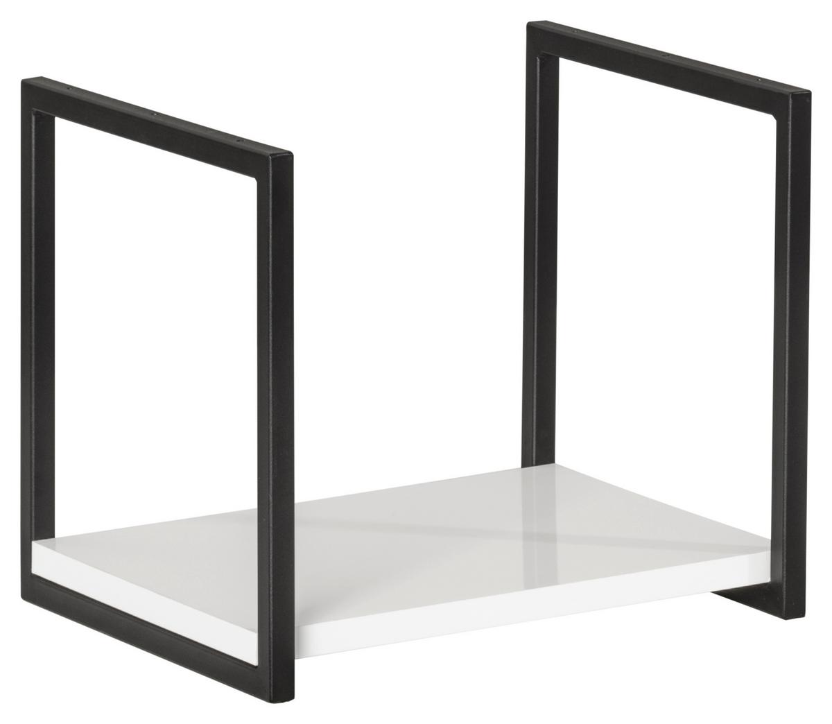 Badezimmerregal "New York", Weiss/Schwarz 33x28 cm - Schwarz/Weiß, MODERN, Holzwerkstoff/Metall (33/28/28cm) - MID.YOU