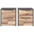 Nachtkästchenset in Eichefarben, 2-teilig - Eichefarben/Dunkelgrau, KONVENTIONELL, Holzwerkstoff/Kunststoff (49,8/53,6/39,7cm) - Modern Living Nachtkästchenset in Eichefarben, 2-teilig - Eichefarben/Dunkelgrau, KONVENTIONELL, Holzwerkstoff/Kunststoff (49,8/53,6/39,7cm) - Modern Living