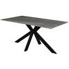 TABLE À MANGER JONAS -BASED- - gris/noir, MODERN, céramique/métal (160/76/90cm) - Based