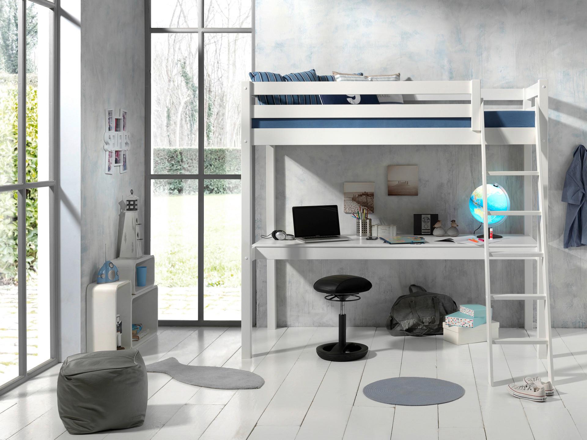 HOCHBETT Pino B: 164,5 cm Weiß - Weiß/Kieferfarben, Basics, Holz (90/200cm) - Vipack