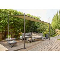 Pavillon Levino 400x300 cm rostfrei - Hellgrau, KONVENTIONELL, Textil (400/284/300cm) - Siena Garden