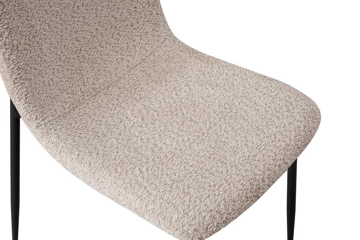 Stol Mila - črna/bež, Moderno, kovina (43/82/57cm) - Mömax
