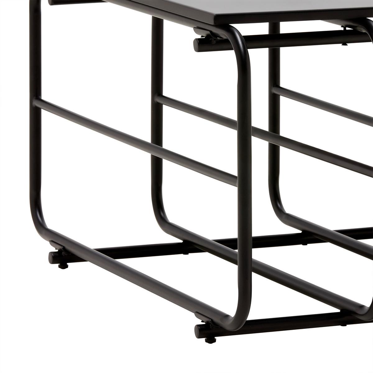 Couchtisch Pipe Schwarz - Schwarz, MODERN, Holzwerkstoff/Metall (70/38/70cm) - Mömax