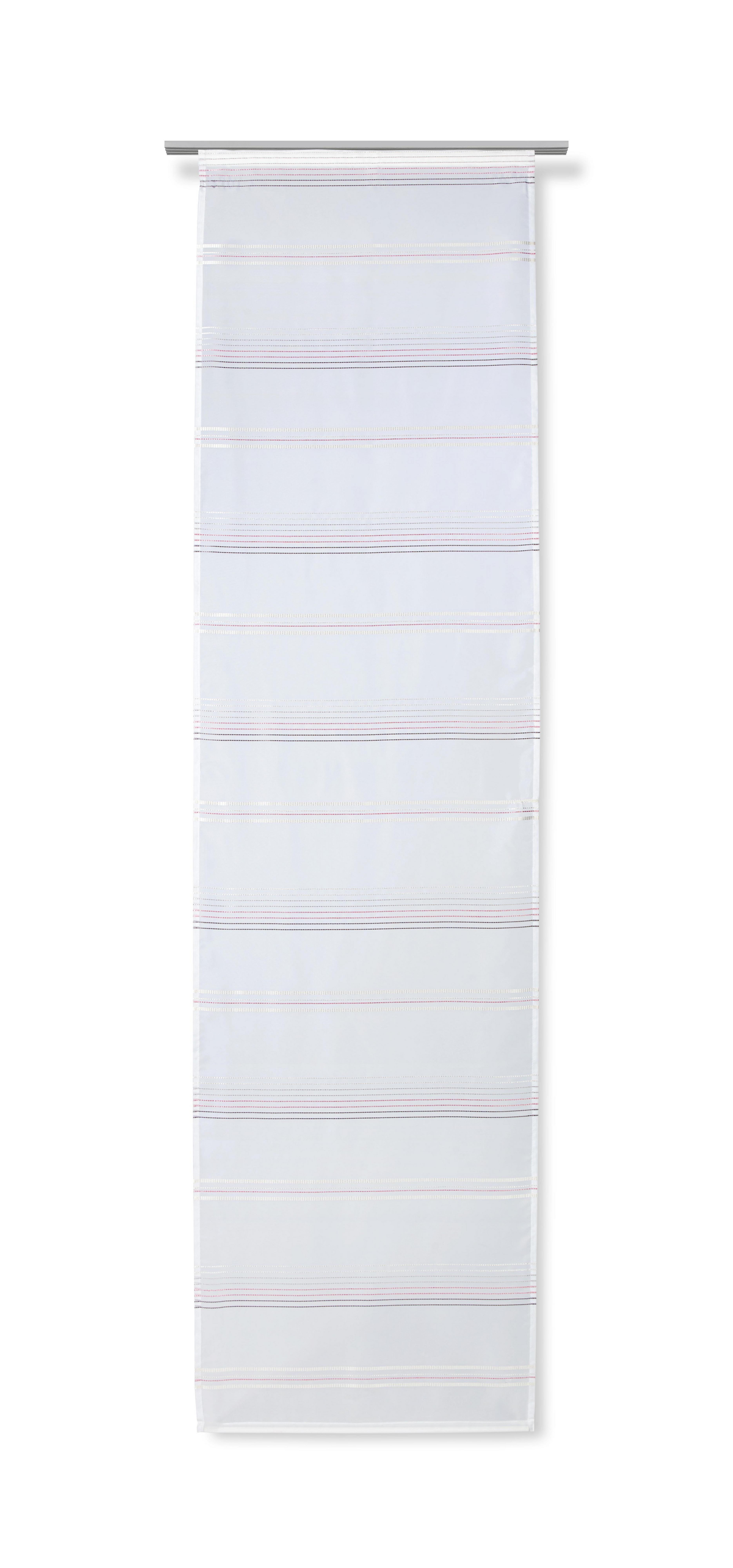 Flächenvorhang Louis Weiß 60x245cm - Rosa/Weiß, KONVENTIONELL, Textil (60/245cm) - Mömax modern living