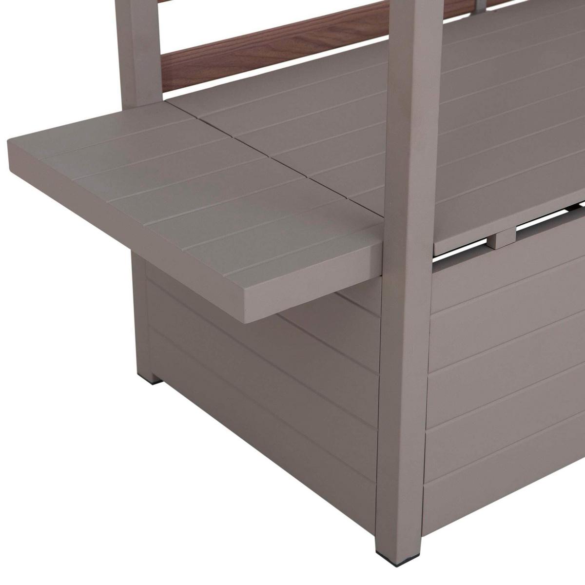 Loungegarnitur Gartensofa Faro Grau/Beige - Beige/Grau, Basics, Textil/Metall (146/191/56,5cm) - Modante