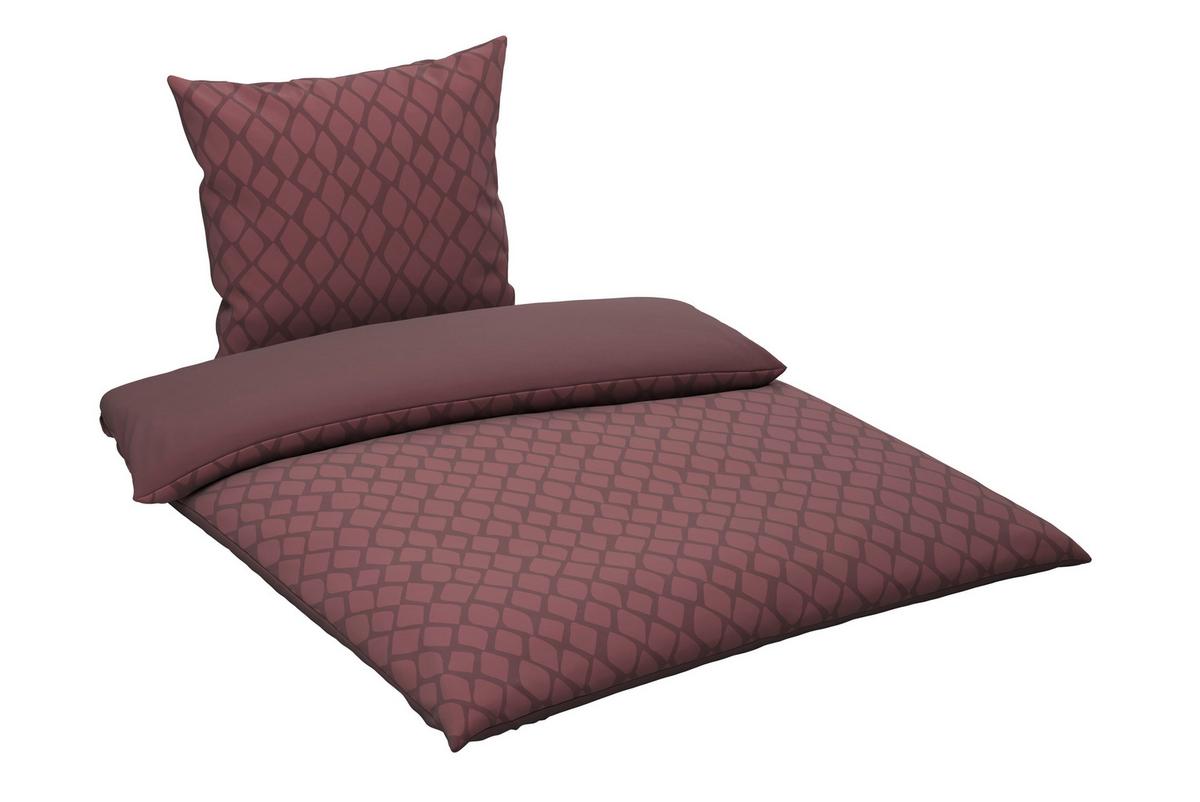 POŚCIEL DWUSTRONNA SNAKO - wiśniowoczerwony, Design, tkanina (155/220cm) - Dieter Knoll