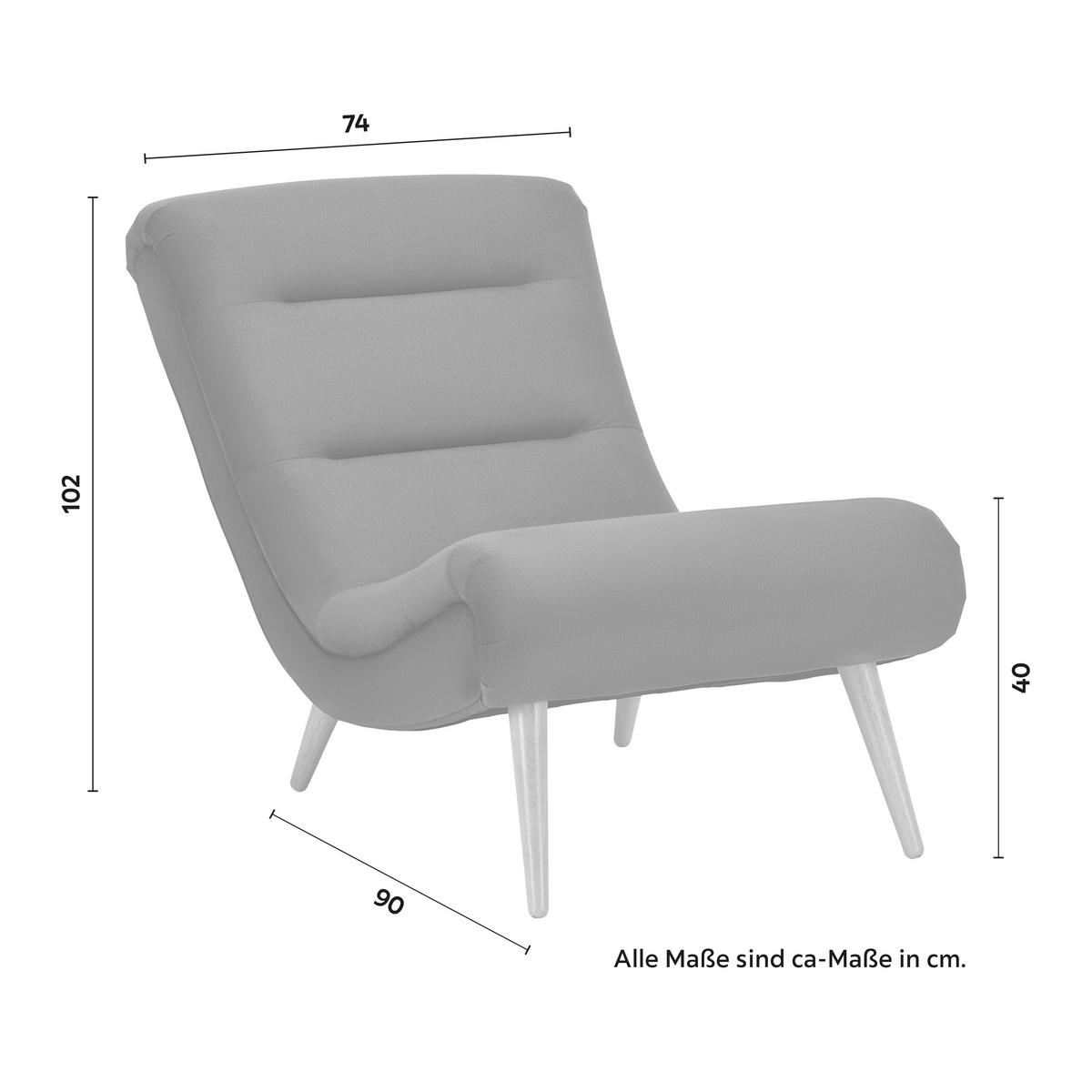 Relax Fotel Kék Jan - kék, Modern, textil/fa (74/102/90cm) - Bessagi Home