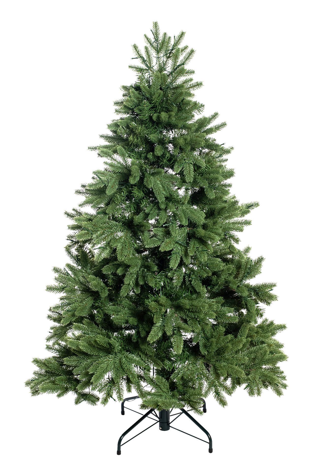 Weihnachtsbaum Roswell Grün H: ca. 150cm - Grün, Basics, Kunststoff (101/150/101cm)