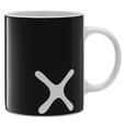 Kaffeebecher Mömax 4 You aus Porzellan - Schwarz/Weiß, Keramik (8/9,5cm) - Mömax modern living Kaffeebecher Mömax 4 You aus Porzellan - Schwarz/Weiß, Keramik (8/9,5cm) - Mömax modern living