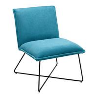Sessel Filip Türkis Webstoff - Türkis, MODERN, Holz/Textil (63/82/69cm) - Bessagi Home
