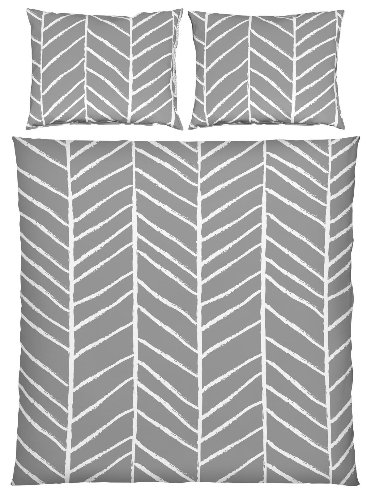 Posteljnina Marble, Siva, 2x60/80, 200/200 - siva, Konvencionalno, tekstil (200/200cm) - Modern Living