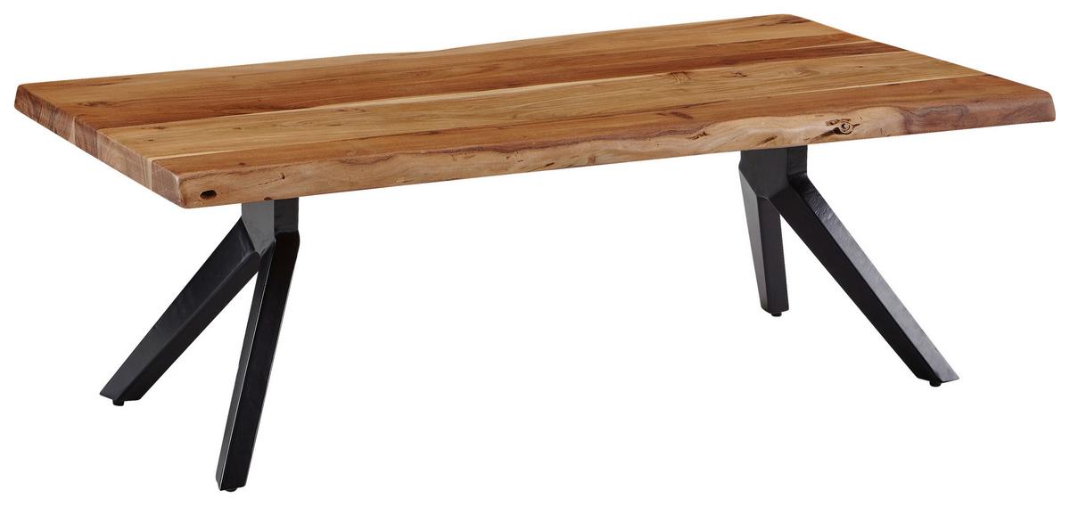 Klubska Miza Wl6.163 - črna/naravne barve, Konvencionalno, kovina/les (115/64/37cm) - MID.YOU