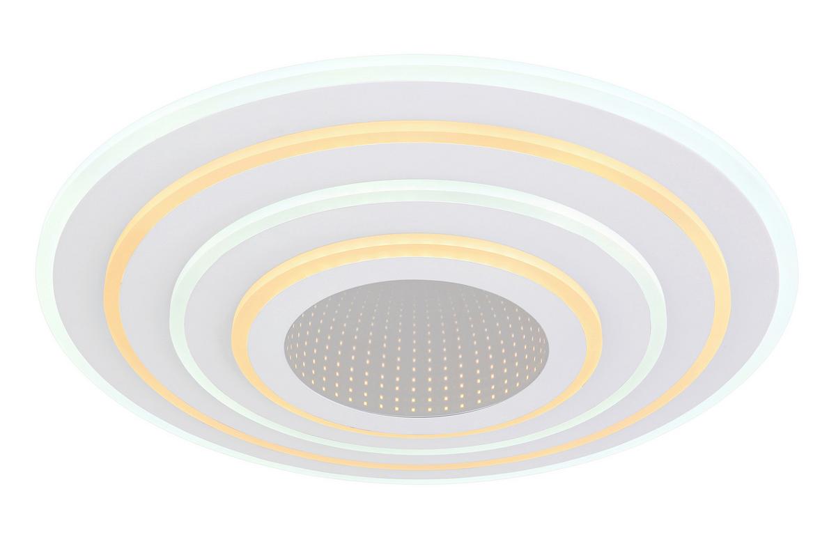 LED-Deckenleuchte Jocelyn in Opal/Weiß max. 40 Watt - Opal/Weiß, Kunststoff/Metall (42/6.7cm) - Globo