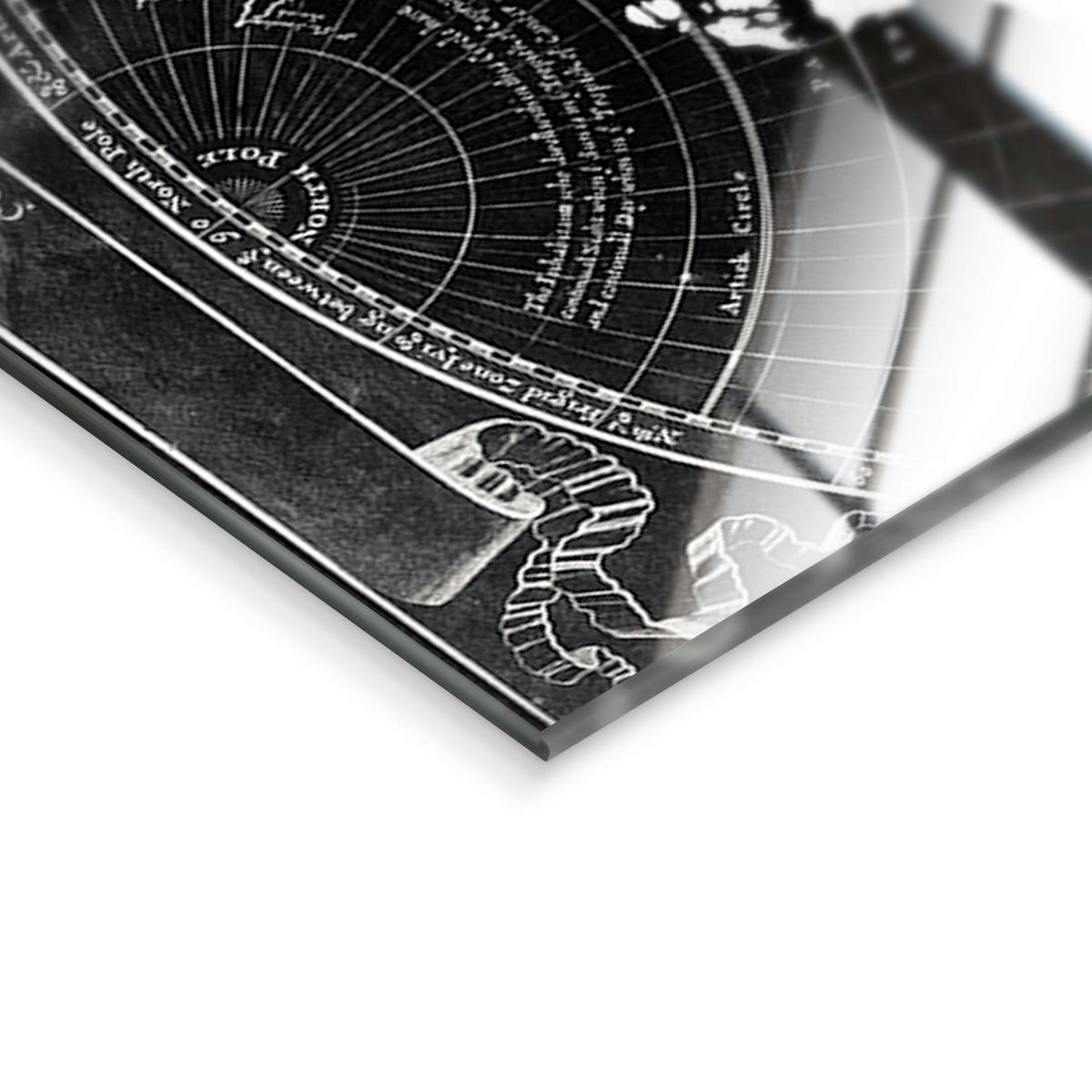 Glasbild Schwarz/Weiß ca. 120x80cm - Schwarz/Weiß, Basics, Glas/Papier (120/80cm)